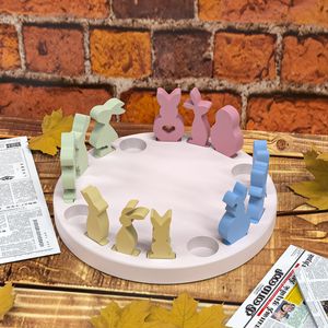 Stampo in resina fai da te ecologico per portacandele a forma di coniglio, modello pasquale, supporto per candele in gesso, articolo decorativo - Product Image 4
