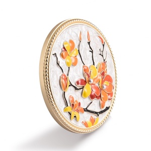 Ventes chaudes, miroir de maquillage portable miniature en métal doré avec logo personnalisé - Product Image 5