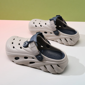 Sandales perforées Crocs pour femmes, semelle EVA, chaussures de plage respirantes et antidérapantes, rose, gris, bleu, kaki, vert, marron, taille 35-40 - Product Image 3