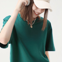 Camiseta Unisex de Algodón Grueso de 230 g/m², Manga Corta, Cuello Redondo Básico, Talla Grande, Estilo Casual Urbano para Hombre y Mujer