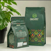 Sachets personnalisés à huit soudures, de qualité alimentaire, à fond plat, refermables avec fermeture éclair et soufflet, pour café, aliments et noix
