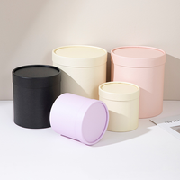 Seau à fleurs rond pour arrangement floral, seau à fleurs préservées, boîte cylindrique pour fleurs, boîte cadeau florale pour mariage, emballage cadeau floral