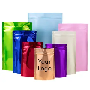 Stand Up Mylar Bags Free Sample Matte Black White Custom Stand Up Doypack Bags Zip Lock Food Mylar Aluminum Foil Zipper Stand Up Pouch