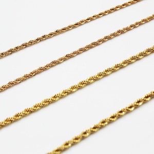 BMZ 2024 cadenas de cuerda de alta calidad 60*0,3 <span class=keywords><strong>cm</strong></span> Stock IP chapado en oro Real EE. UU. Color champán 24 pulgadas collares Unisex cuerda hombres - Product Image 5