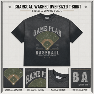 Camiseta Gráfica de Béisbol Personalizada de Algodón 100% de 300 GSM con Lavado Ácido, Efecto Desgastado por el Sol, Ajuste Oversize Holgado, Estilo Urbano, OEM, para Hombre - Product Image 3