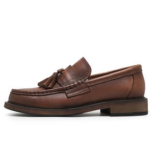 High-quality new platform square-toe lace-up party men's leather <b>shoes</b>, lightweight, anti-slip, breathable and durable. - Product Image 3