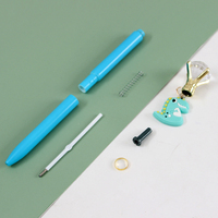 Bolígrafo de cristal de diamante grande, nuevo diseño, colgante de dinosaurio de Material plástico ecológico para escuela, adolescentes, papelería, uso en tienda