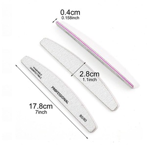 <span class=keywords><strong>Lime</strong></span> à ongles professionnelle 80/100/150/180/240 en papier de verre, épaisse et résistante, forme demi-lune, accessoires et outils pour ongles - Product Image 4