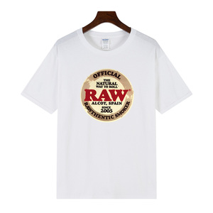 قميص تي شيرت مطبوع حسب الطلب للجنسين بتصميم كرتوني أنيمي كبير الحجم من Backwoods Cookie RAW، ملابس هيب هوب ستريت وير 100% قطن للرجال - Product Image 6