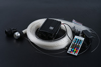 Kit de plafonniers étoilés pour voitures, LED RGBW en aluminium 16W 0,75mm optique, étanche IP68, télécommande DMX512/APP, pour ciel étoilé