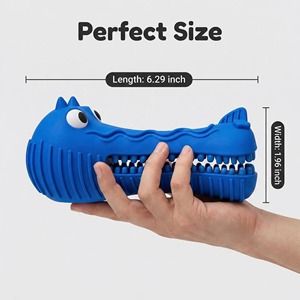 Juguete Masticable Personalizado para Perros, Ecológico, de Goma, con Forma de Cocodrilo, para Masticar, Cepillo de Dientes, para Perros Mordedores Agresivos - Product Image 3