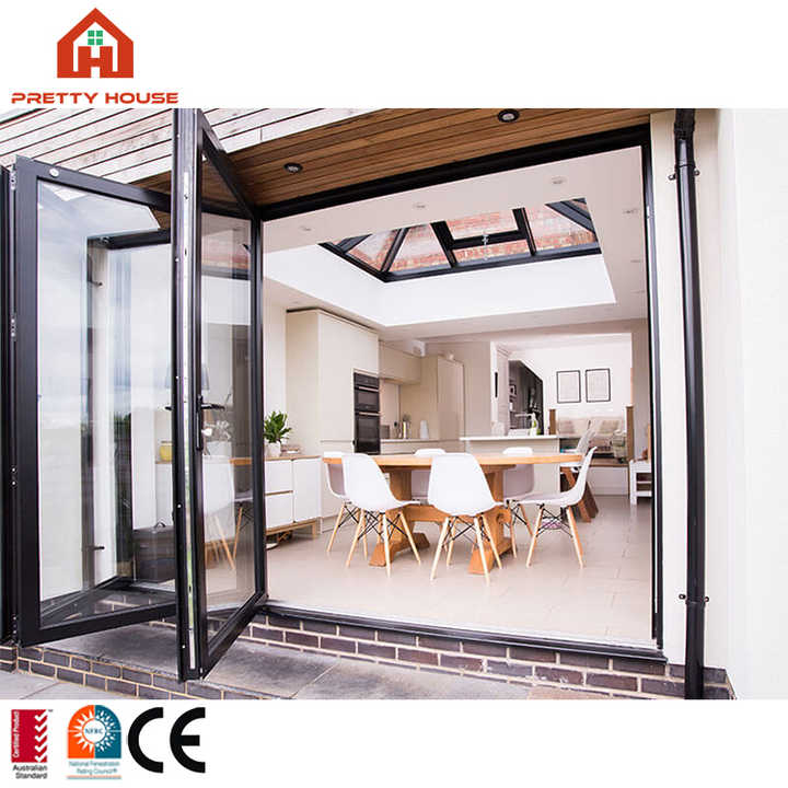 Aluminum Interior Exterior French BiFold Doors by Prettyhouse