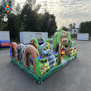 Custom WINWAYTOUS Comercial PVC Inflable Zoo Parque Temático para Niños Jugar o Alquilar 2 Pasajeros 100-500kg Capacidad - Product Image 4