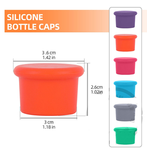 Bouchon de bouteille de vin en caoutchouc de silicone de qualité alimentaire, réutilisable, anti-fuite, pour bouteilles de bière, de vin, de soda et autres boissons - Product Image 3