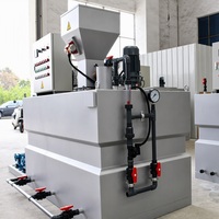 Système de dosage de polymères entièrement automatique, réservoir de mélange et de maturation à trois compartiments en acier inoxydable 304 pour le traitement des eaux usées