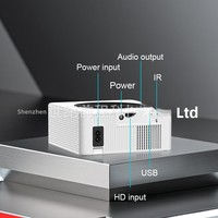 Projecteur intelligent Android 13 1080p CRT sans fil pour écran extérieur, idéal pour chambre à coucher et téléphone portable