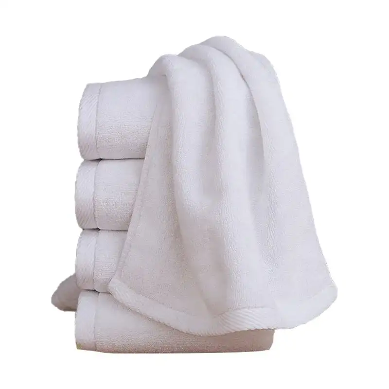 Asciugamani per la pulizia ad asciugatura rapida all'ingrosso asciugamani da bagno bianchi per Hotel in cotone 100%
