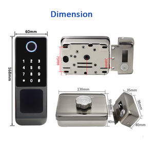 สมาร์ท Ble ttlock <span class=keywords><strong>บ้าน</strong></span>ขอบล็อคการเข้าถึงลาย<span class=keywords><strong>นิ้ว</strong></span>มือสแกนเนอร์ Biometric ล็อค<span class=keywords><strong>ประตู</strong></span>ดิจิตอลสำหรับประตู - Product Image 5