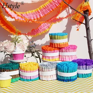 Crepe Paper Swirls Garland Backdrop Fringe Paper Hanging Streamers Party Backdrop Colorful Paper Garland SD969