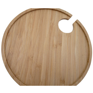 Plateau à fromage rond en bambou avec poignée pour servir du pain, des gâteaux, des fruits, usage domestique - Product Image 4