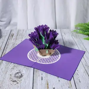 Frischgeschnittene Pop-Up-Karten aus Papier für immer Blumenstrauß 6D-Blume Müttertagsgeschenke-Ideen Artikel für Müttertag