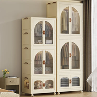 Fournisseur Chinois Armoire Pliable Blanche en Plastique pour Chambre, Grand Meuble de Rangement pour Vêtements Adultes