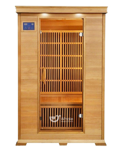 Sauna a Vapore Secco Portatile Moderna in Legno Massello di Hemlock per Giardino, con Funzione Massaggio e Bagno Turco - Product Image 3
