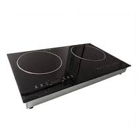 Cuisinière électrique en céramique à double foyer 4000W, gril de cuisine, cuisinière en céramique infrarouge à double brûleur, cuisinières en céramique