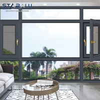Ventana Abatible de Aluminio de Grado Arquitectónico con Sistema de Marco de Triple Sellado para una Resistencia Climática Superior