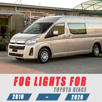 SQCS pour 2019/20 Nouveau HiAce TY7294E Ensemble de feux antibrouillard avant Feux de jour Feux de pare-chocs chromés 12V