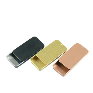 Kim loại hình chữ nhật Lip Balm trượt hộp thiếc rắn Nước Hoa Lưu trữ trường hợp cho Cologne cho bông tai và vòng đeo tay - Product Image 5