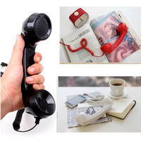 Grosir Pabrik penerima telepon, penerima telepon Anti radiasi Retro 3.5mm Jack Mini Mic Speaker Handset telepon