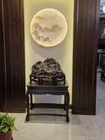 Meja Samping Teh Multifungsi Modern Kayu Solid, Rak Bonsai, Meja Pajangan Akuarium Bunga, Kualitas Standar Tinggi Model 0008