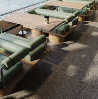 Canapé d'angle semi-circulaire moderne, mobilier commercial pour restaurant, banc rembourré en acier inoxydable et bois pour bar, hôtel, café