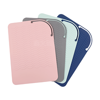 Étui de voyage en silicone de haute qualité pour fer à friser, grande taille, résistant à la chaleur, avec tapis de protection pour le rangement sûr des accessoires de coiffure