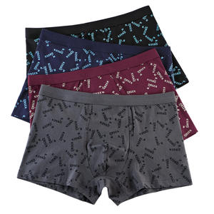 Boxers pour hommes <span class=keywords><strong>en</strong></span> pur coton respirant, sous-vêtements mi-hauts imprimés, sous-vêtements ODM <span class=keywords><strong>en</strong></span> gros, caleçons - Product Image 2
