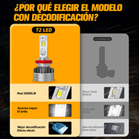 Phare LED de voiture T2 Factory 170W haute puissance, double tube en cuivre, 12V 24V Canbus CSP 4070, ampoule H4 H7 H11 9005 9006 9012 HB3