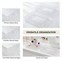 Boîte de rangement multicellulaire en plastique 100% PS de haute qualité 2026 pour salle de bain, salon, bureau, organisateur de bureau, conteneur de rangement à vendre