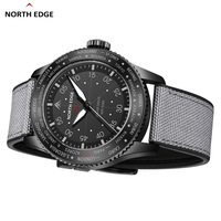 NORTH EDGE 2024 MACH Jam Tangan Kuarsa Tenaga Surya Pria Tahan Air 50M Jam Tangan Olahraga Pria Jam Tangan Bercahaya Ramah Lingkungan