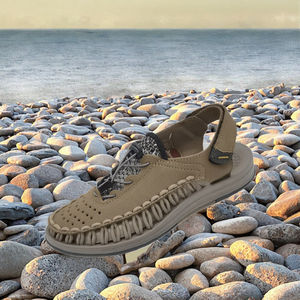 Hot Selling Summer Outdoor Hiking <b>Sandals</b> Waterproof Rubber Heeled Breathable Soft Casual Roman Beach Style with <b>Closed</b> <b>Toe</b> - Product Image 2