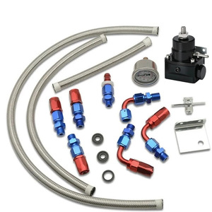 Kit de régulateur de pression de carburant avec conduites en acier inoxydable et raccords en aluminium pour mise à niveau du turbocompresseur - Product Image 2