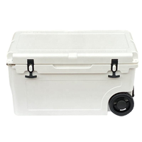 Glacière portable rotomoulée de haute qualité 55L, isotherme, réutilisable, moderne, pour camping, pêche, avec logo personnalisé, en PE