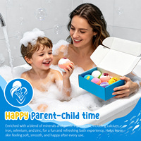 ATOANY Vente en gros de boules de bain moussantes magiques pour enfants, bombes de bain naturelles de luxe pour enfants avec des jouets surprise à l'intérieur