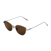 Lunettes de soleil œil de chat pour hommes de luxe Lunettes de soleil œil de chat à monture métallique de marque mignonne UV400
