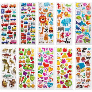 3d Cartoon Animal <span class=keywords><strong>Stickers</strong></span> Puffy Waterproof Bubble Diy Sticker For Scrapbook Decoration Phone Cases Gift Packaging Card Making - Product Image 5