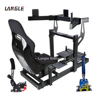 Équipement de réalité mixte SimRacing Jeu de profil en aluminium Simulateur de course Sim Conduction Siège de cockpit Frein à main Sim Racing Rig