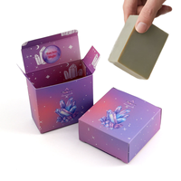 Boîte en papier pliable pour savon artisanal biodégradable, boîte d'emballage pour savon recyclable