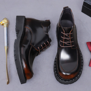 Zapatos Oxford de Vestir para Hombre, de Piel Sintética, con Punta Redonda, Cordones, Suela de Goma Antideslizante, para Oficina y Trabajo, para Todas las Temporadas - Product Image 6
