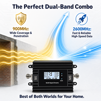 Amplificateur de signal double bande B8 B7 900/2600 MHz, répéteur 2G 4G LTE GSM, application Tuya, ALC AGC, écran LCD, antenne Yagi pour sous-sol rural