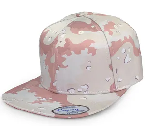 Topi Kamuflase pria wanita, kustom Hip Hop Wanita Pria 6 Panel topi bisbol polos topi kamuflase pola Camo